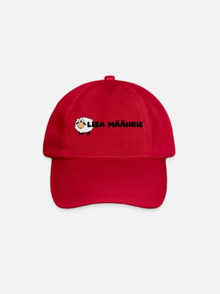 Lisa Marie - Schriftzug Lisa Mäährie mit Schaf - Baseballkappe - klassisch Rot