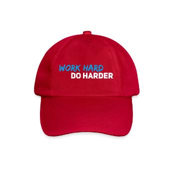 Work hard do harder - Baseballkappe - klassisch Rot - Vorne