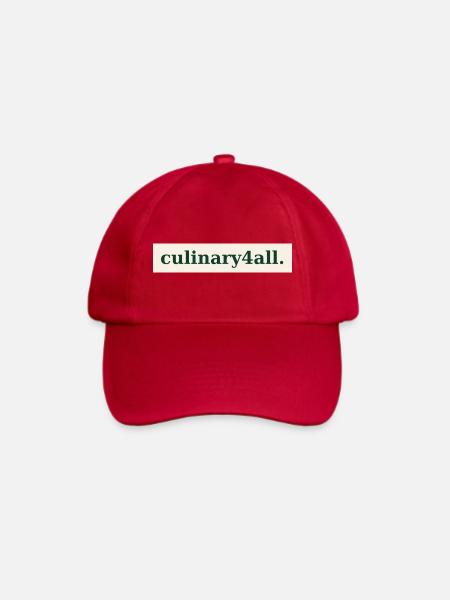 Culinary4All_Wordmark_Forest_Green - Baseballkappe - klassisch Rot