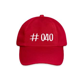 #040 - 040 - Vorwahl - Hamburg - Elbe - Alster - Baseballkappe - klassisch Rot - Vorne