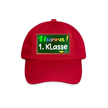 Grundschule 1. Klasse HURRA - Baseballkappe - klassisch Rot - Vorne