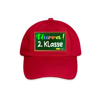 Grundschule 2. Klasse HURRA - Baseballkappe - klassisch Rot - Vorne