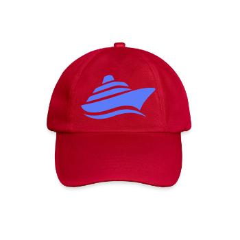 Minimalistische Kreuzfahrt Schiffsreise Silhouette - Baseballkappe - klassisch Rot - Vorne