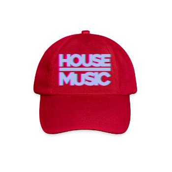 House Musik EDM Glow - Baseballkappe - klassisch Rot - Vorne