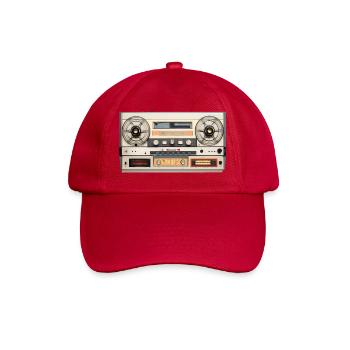 Retro Tonbandrekorder Vintage Design - Baseballkappe - klassisch Rot - Vorne