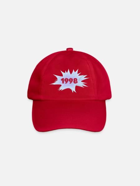 1998 - Baseballkappe - klassisch Rot