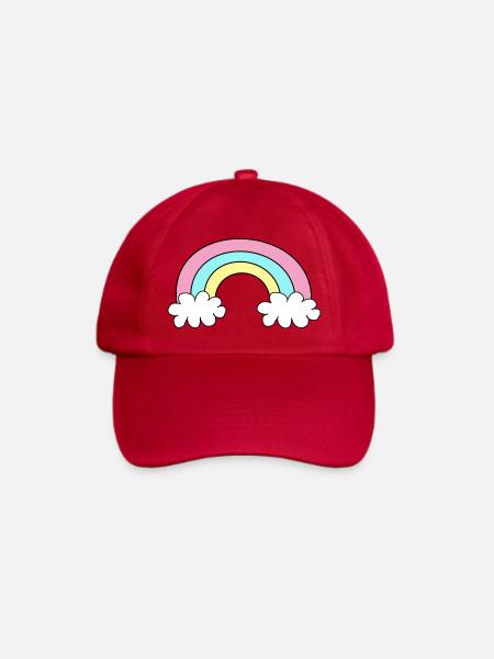 Regenbogen Kinderbild - Baseballkappe - klassisch Rot