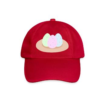 Pastell-Ostereier-Nest - Baseballkappe - klassisch Rot - Vorne