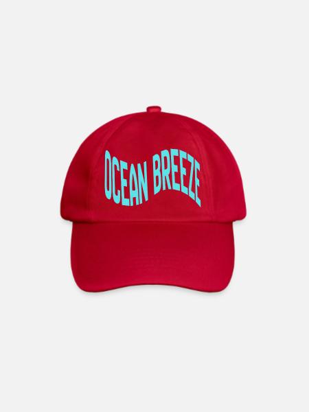 Ocean Breeze gebogene Typografie - Baseballkappe - klassisch Rot
