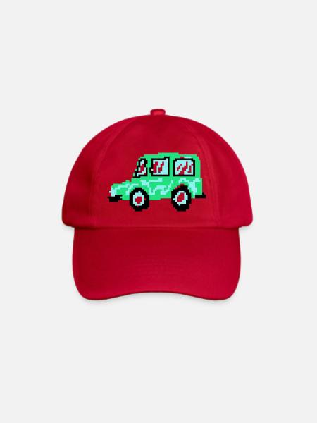 pixel car - Baseballkappe - klassisch Rot