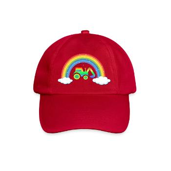 Regenbogen Kinder Bagger - Baseballkappe - klassisch Rot - Vorne