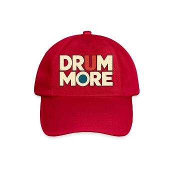 DRUM MORE - Baseballkappe - klassisch Rot - Vorne