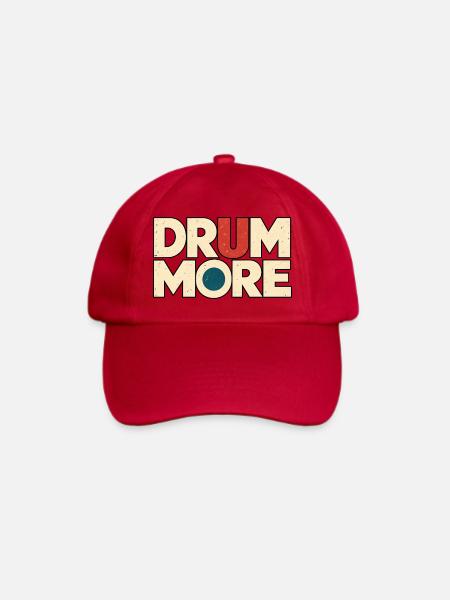 DRUM MORE - Baseballkappe - klassisch Rot