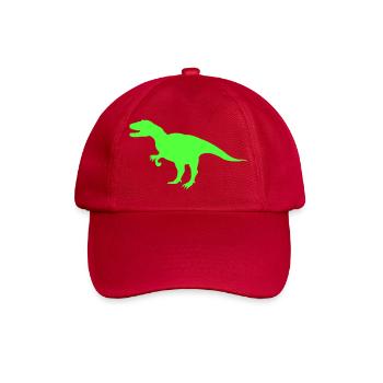 Neon-T-Rex Silhouette - Baseballkappe - klassisch Rot - Vorne