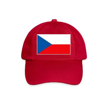 Czech Republic Flag Classic Frame - Baseballkappe - klassisch Rot - Vorne