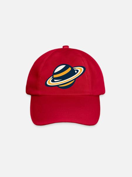 Planet Saturn Ringe Grafik - Baseballkappe - klassisch Rot