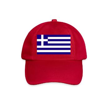 Griechenland National Flagge - Baseballkappe - klassisch Rot - Vorne