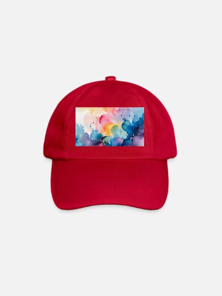 Aquarellfarben Explosion Kunst Design - Baseballkappe - klassisch Rot