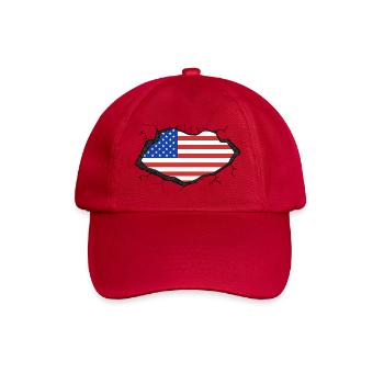 Amerikanische Flagge  - Baseballkappe - klassisch Rot - Vorne