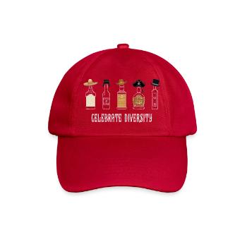 Celebrate Diversity Drinking Humor – Party Design - Baseballkappe - klassisch Rot - Vorne