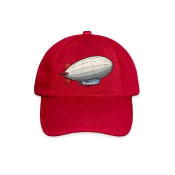 Luftschiff Cartoon Zeppelin - Baseballkappe - klassisch Rot - Vorne