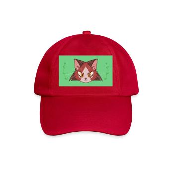Cat design - Baseballkappe - klassisch Rot - Vorne