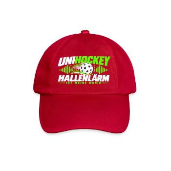 Unihockey Hallenlärm Shirt Meine Musik - Baseballkappe - klassisch Rot - Vorne