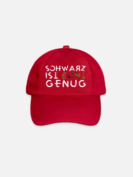 Schwarz ist Bunt genug Lustiger Spruch Geschenk - Baseballkappe - klassisch Rot