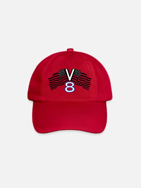 V8,Muscle-Car,Werkstatt,Garage,Auto,Tuning,USA(25) - Baseballkappe - klassisch Rot