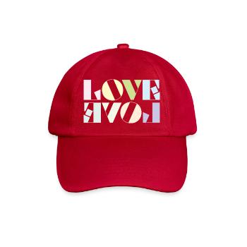 LOVE - Baseballkappe - klassisch Rot - Vorne