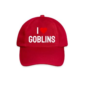 Ich liebe Goblins - Baseballkappe - klassisch Rot - Vorne