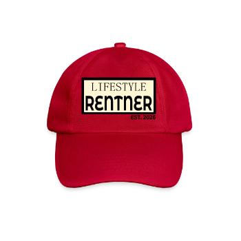 Rentner 2026 Lebensstil - Baseballkappe - klassisch Rot - Vorne