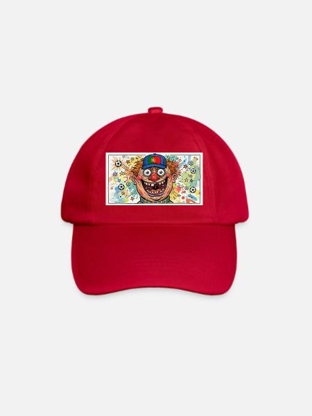 Portugal Clown Fußballzauber - Baseballkappe - klassisch Rot