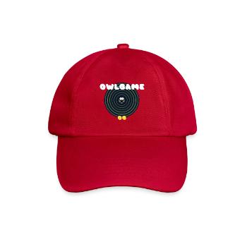 Eule in Neonspiralen - Baseballkappe - klassisch Rot - Vorne