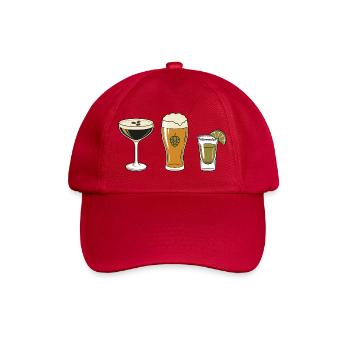 Cocktail Bier Shot - Baseballkappe - klassisch Rot - Vorne