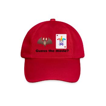 Fledermaus- und Joker-Themenkartendesign - Baseballkappe - klassisch Rot - Vorne