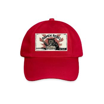 Ramen-Rebellenkatze - Baseballkappe - klassisch Rot - Vorne