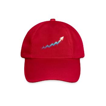 To The Moon: Bullenmarkt-Wachstumsdiagramm mit Golden - Baseballkappe - klassisch Rot - Vorne
