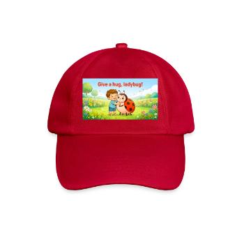 GIB EINE UMARMUNG, LADYBUG, - Baseballkappe - klassisch Rot - Vorne