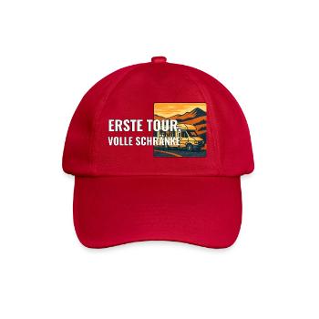 Erste Wohnmobilreise Geschenk für Anfänger - Baseballkappe - klassisch Rot - Vorne