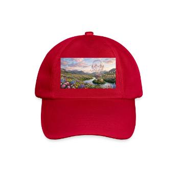 Floral Sky Balloon Traumlandschaft - Baseballkappe - klassisch Rot - Vorne