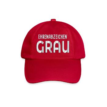 Ehrenabzeichen Graue Haare - Baseballkappe - klassisch Rot - Vorne