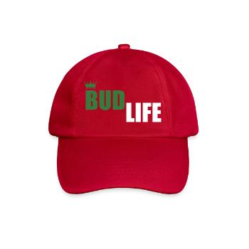 Bud Crown – Minimalistisches Logo für Streetwear - Baseballkappe - klassisch Rot - Vorne