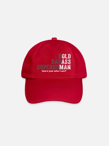Bold Badass Superhuman - Baseballkappe - klassisch Rot