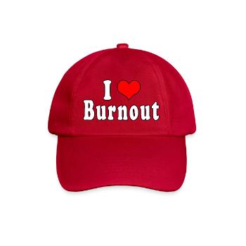 Ich liebe Burnout - Baseballkappe - klassisch Rot - Vorne