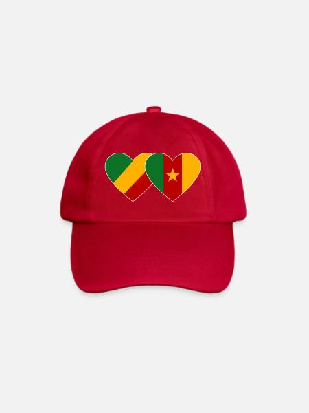 Kongo Kamerun Flagge - Baseballkappe - klassisch Rot