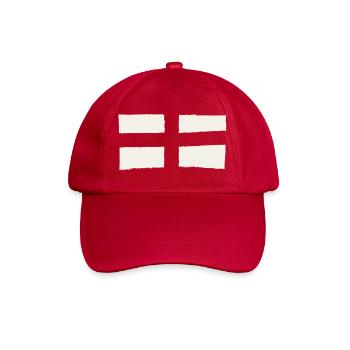 England Fahne - Roter Hintergrund - Baseballkappe - klassisch Rot - Vorne