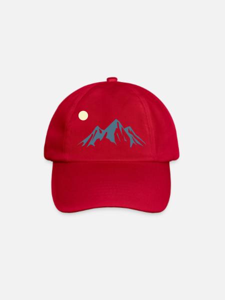 Bergsilhouette Sonnenaufgang - Baseballkappe - klassisch Rot