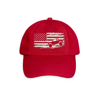 Grunge-Flaggen-Truck - Baseballkappe - klassisch Rot - Vorne