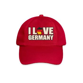 Ich liebe Deutschland - Baseballkappe - klassisch Rot - Vorne
